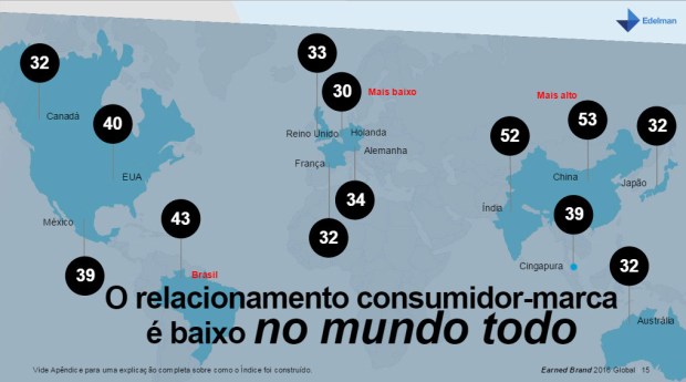 Mapa dos países e suas scores